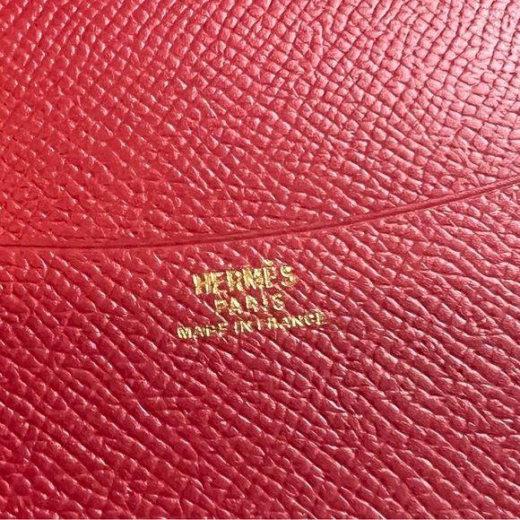 Hermes Red Simple Agenda Holder, Small - Picture 3 of 7